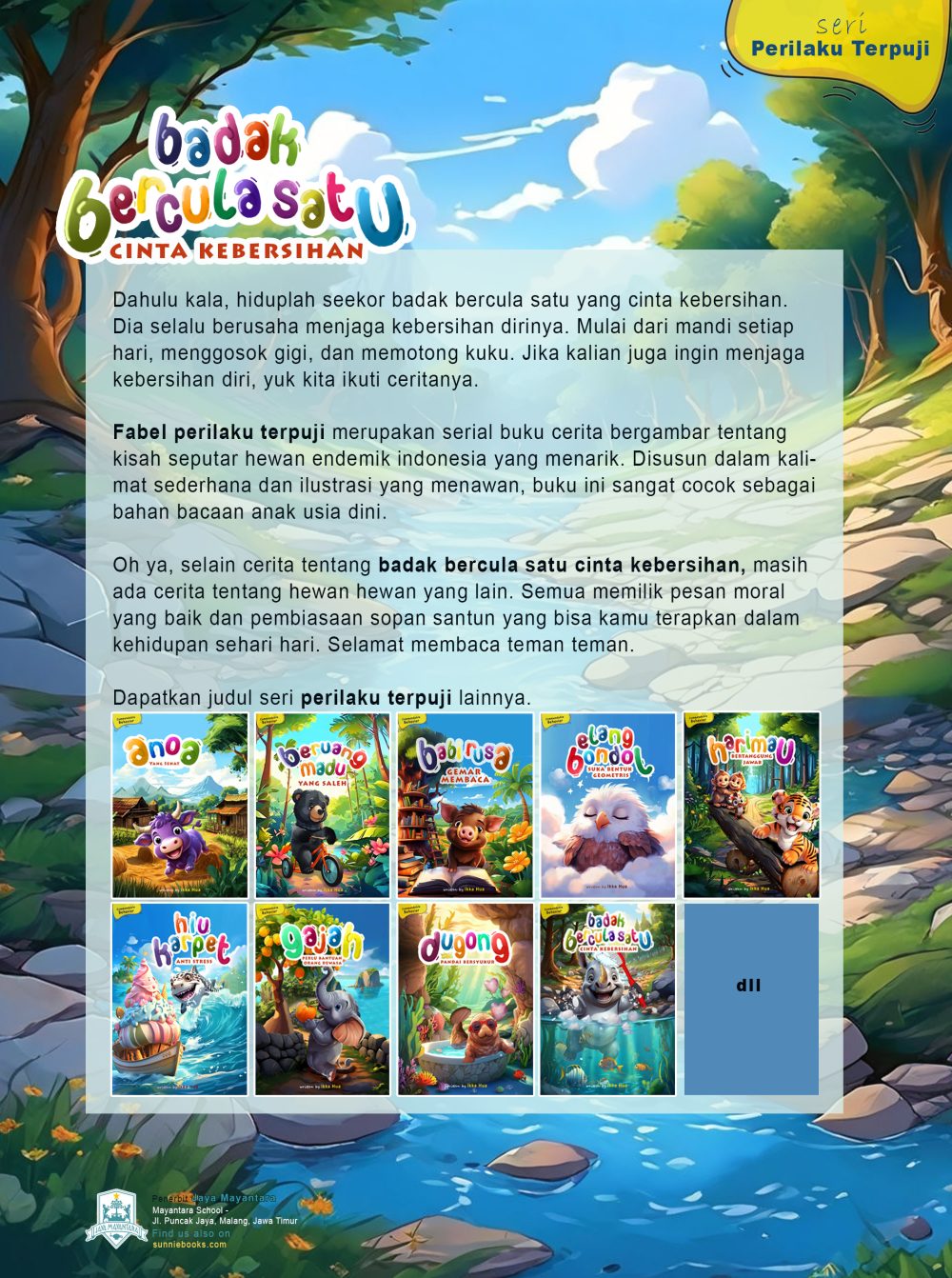 Badak Bercula Satu Cinta Kebersihan - Gambar 2